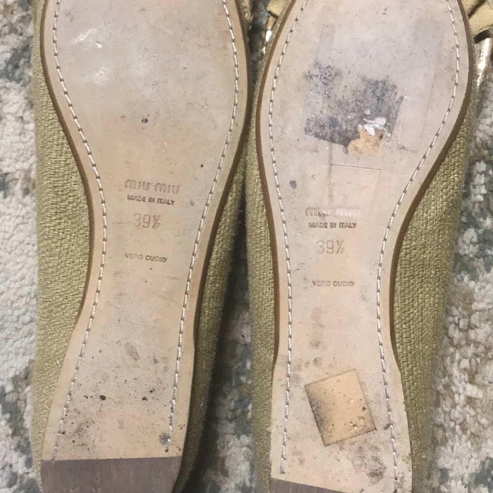 Miu Miu Prada Flats With Bow - image 3